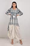 Buy_Bohame_Grey Crepe Printed Tie And Dye Round Amelia & Layered Dress _at_Aza_Fashions