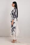 Buy_Bohame_White Crepe Printed Tie And Dye Round Bryony & Layered Dress _Online_at_Aza_Fashions