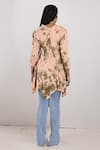 Shop_Bohame_Beige Modal Printed Tie And Dye Cowl Neck Lona & Frill Top _at_Aza_Fashions