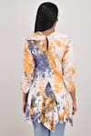 Bohame_Beige Modal Printed Tie And Dye Cowl Neck Maisie & Top _at_Aza_Fashions