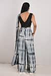 Shop_Bohame_Black Crepe Printed Tie And Dye V Neck Alafia Draped Top & Pant Set _at_Aza_Fashions