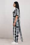 Buy_Bohame_Grey Crepe Printed Tie And Dye V Neck Joleen & Jumpsuit Saree _Online_at_Aza_Fashions