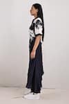 Buy_Bohame_White Crepe Printed Tie And Dye Mandarin Collar Tracy & Jumpsuit _Online_at_Aza_Fashions