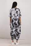 Shop_Bohame_Black Crepe Printed Tie And Dye Round Bella & Jumpsuit _at_Aza_Fashions