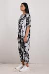 Buy_Bohame_Black Crepe Printed Tie And Dye Round Bella & Jumpsuit _Online_at_Aza_Fashions