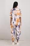 Shop_Bohame_Beige Crepe Printed Tie And Dye Round Bella & Jumpsuit _at_Aza_Fashions