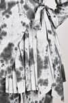 Buy_Bohame_Grey Tencel Printed Tie And Dye V Neck Emilia & Pant Set _Online_at_Aza_Fashions