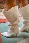 Tiesta_White Alizeh Kitten Heel Boots_Online_at_Aza_Fashions