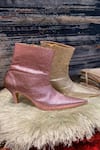 Shop_Tiesta_Pink Glitter Bling Kitten Hell Boots _at_Aza_Fashions