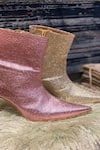 Tiesta_Pink Glitter Bling Kitten Hell Boots _Online_at_Aza_Fashions