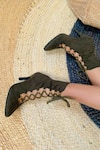 Tiesta_Green Cowboys Kitten Heel Boots _Online_at_Aza_Fashions