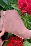 Tiesta_Pink Cut Work Blush Suede Boots _Online_at_Aza_Fashions