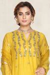 Buy_Falguni.Foram_Yellow Inner Slip Mal, Kurta Chanderi Silk, Sharara Viscose And Dupatta Set _Online_at_Aza_Fashions
