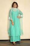 Buy_Falguni.Foram_Green Inner Slip Mal, Kurta , Sharara And Set _at_Aza_Fashions