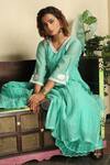 Buy_Falguni.Foram_Green Inner Slip Mal, Kurta , Sharara And Set _Online_at_Aza_Fashions