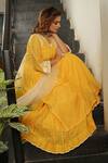 Shop_Falguni.Foram_Yellow Inner Slip Mal, Kurta , Sharara And Set _Online_at_Aza_Fashions