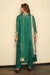 Shop_Falguni.Foram_Green Inner Slip Mal, Kurta , Pant And Dupatta Set _at_Aza_Fashions