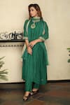 Buy_Falguni.Foram_Green Inner Slip Mal, Kurta , Pant And Dupatta Set _Online_at_Aza_Fashions