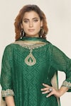 Falguni.Foram Green Inner Slip Mal, Kurta , Pant And Dupatta Set at Aza Fashions Falguni.Foram_Green Inner Slip Mal, Kurta , Pant And Dupatta Set _at_Aza_Fashions