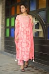 Buy_Falguni.Foram_Pink Inner Slip Mal, Kurta , Pant And Dupatta Set _Online_at_Aza_Fashions