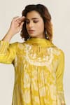 Buy_Falguni.Foram_Yellow Inner Slip Mal, Kurta , Pant And Dupatta Set _Online_at_Aza_Fashions