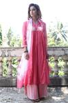 Falguni.Foram_Pink Inner Slip Mal, Kurta , Sharara And Set _Online_at_Aza_Fashions