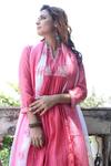 Falguni.Foram_Pink Inner Slip Mal, Kurta , Sharara And Set _at_Aza_Fashions