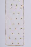 Little Bansi_White Cotton, Chiffon Embroidery, Sequins Floral Kurta Sharara Set _at_Aza_Fashions