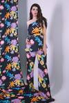 Buy_Sonam Parmar Jhawar_Multi Color Crepe Silk Floral Asymmetric Neckline Rita Printed Top And Pant Set _at_Aza_Fashions