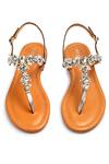 Shop_Nine By Janine_Silver Embroidery Helene Embellished Strap Sandals _at_Aza_Fashions