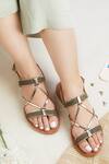 Buy_Nine By Janine_Beige Plain Arawan Cross Strap Sandals _at_Aza_Fashions