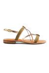 Buy_Nine By Janine_Beige Plain Arawan Cross Strap Sandals _Online_at_Aza_Fashions