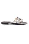 Buy_Nine By Janine_Silver Plain Celeste Cut-out Strap Sandal _Online_at_Aza_Fashions