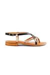 Buy_Nine By Janine_Black Plain Estella Braided Strap Sandals _Online_at_Aza_Fashions