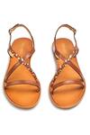 Shop_Nine By Janine_Brown Plain Carina Braided Cross Strap Sandals _at_Aza_Fashions