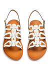 Shop_Nine By Janine_White Plain Bellatrix Gladiator Strap Sandals _at_Aza_Fashions