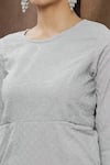 Nazaakat by Samara Singh_Grey Chikankari Kurta_at_Aza_Fashions