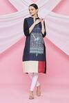 Buy_Nazaakat by Samara Singh_Multi Color Rayon Printed Mandarin Collar Kurta_Online_at_Aza_Fashions