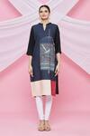 Shop_Nazaakat by Samara Singh_Multi Color Rayon Printed Mandarin Collar Kurta_Online_at_Aza_Fashions