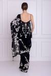 Dilnaz_Black Net And Viscose Georgette Embellished Hand Embroidered Camisole  _Online_at_Aza_Fashions