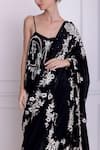 Shop_Dilnaz_Black Net And Viscose Georgette Embellished Hand Embroidered Camisole  _at_Aza_Fashions