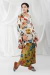 Yavi_Yellow 100%cotton Floral Motifs Hana Print Pant_Online_at_Aza_Fashions