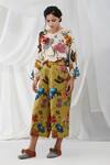 Shop_Yavi_Yellow 100%cotton Floral Motifs Hana Print Pant_Online_at_Aza_Fashions