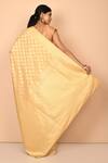 Shop_Nazaakat by Samara Singh_White Banarasi Katan Silk Woven Floral Saree With Running Blouse_at_Aza_Fashions