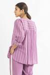 Buy_Three_Purple Handwoven Striped Top_Online_at_Aza_Fashions