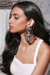 Vaidaan_Black Beads, Tassels Minha Beaded Earrings _Online_at_Aza_Fashions