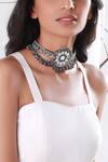 Vaidaan Grey Ojasa Choker Online at Aza Fashions Vaidaan_Grey Ojasa Choker _Online_at_Aza_Fashions
