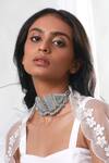 Vaidaan_Grey Vanam Choker _Online_at_Aza_Fashions