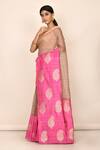 Khwaab By Sanjana Lakhani_Pink Kora Silk Woven Saree_Online_at_Aza_Fashions