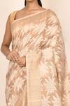 Buy_Khwaab By Sanjana Lakhani_Beige Khecha Silk Woven Saree_Online_at_Aza_Fashions